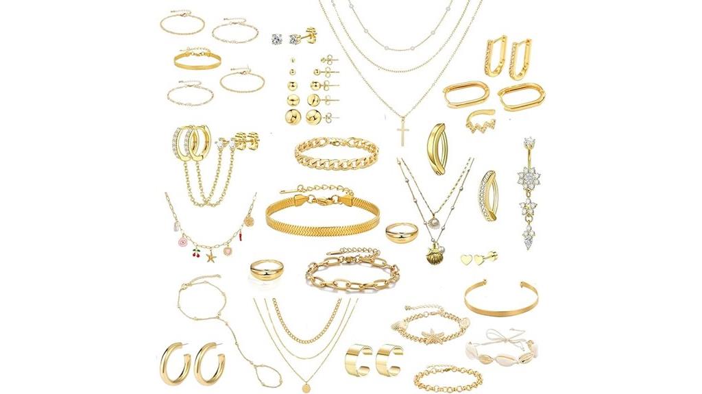 gold plated jewelry set