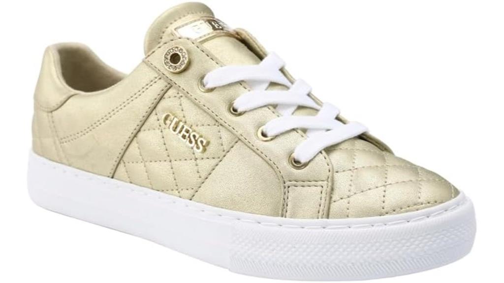 gold women s sneakers 7 5