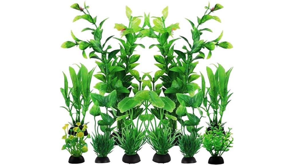 green plant aquarium decor