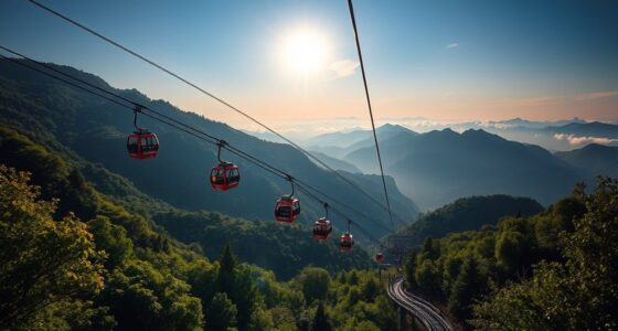 hill transport by cable cars