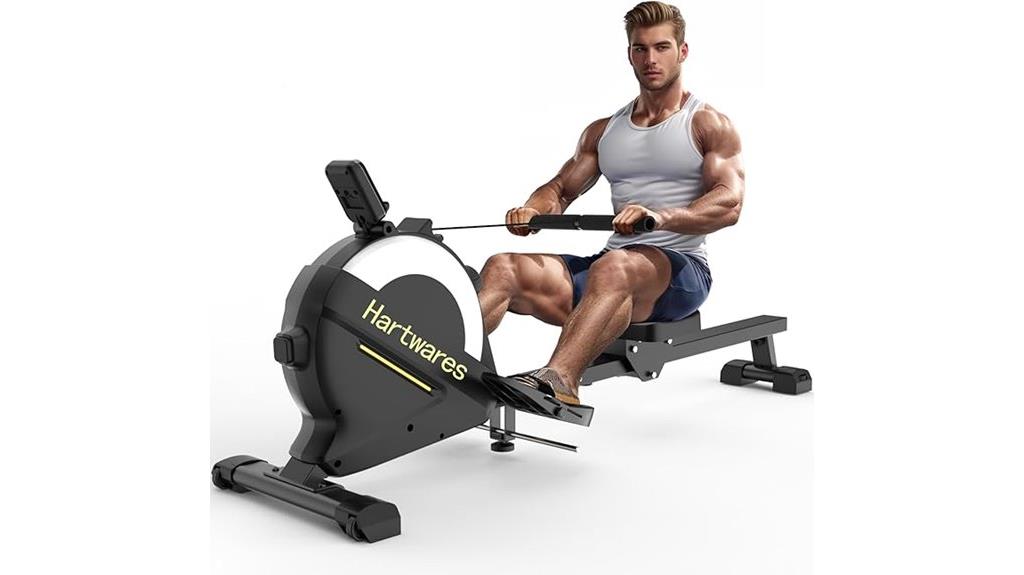 home rowing machine with display