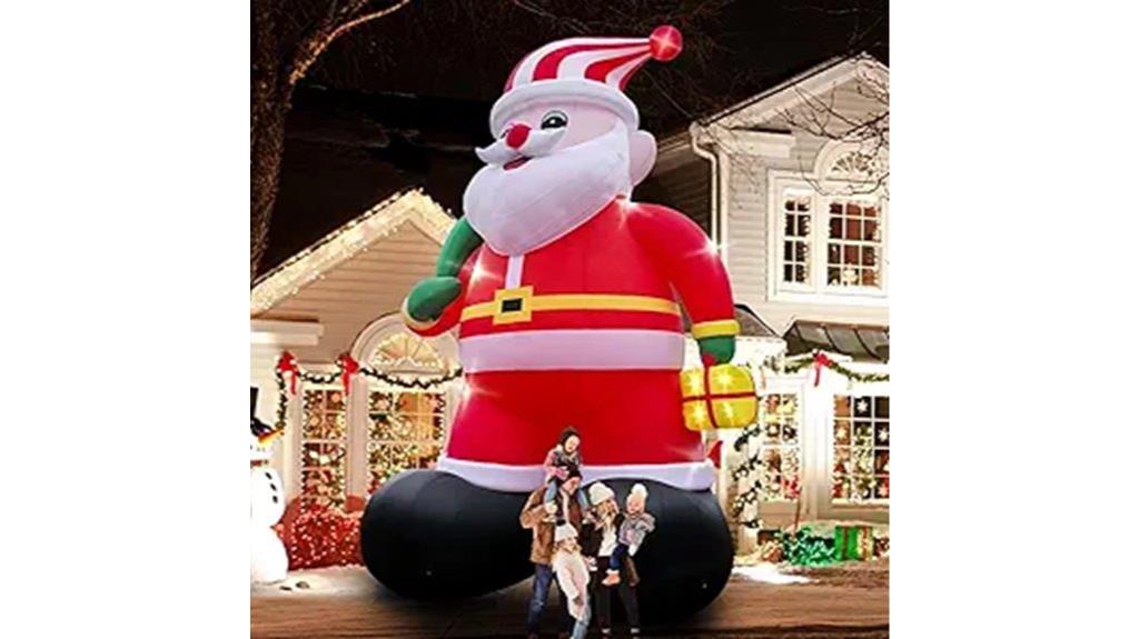 inflatable santa with leds