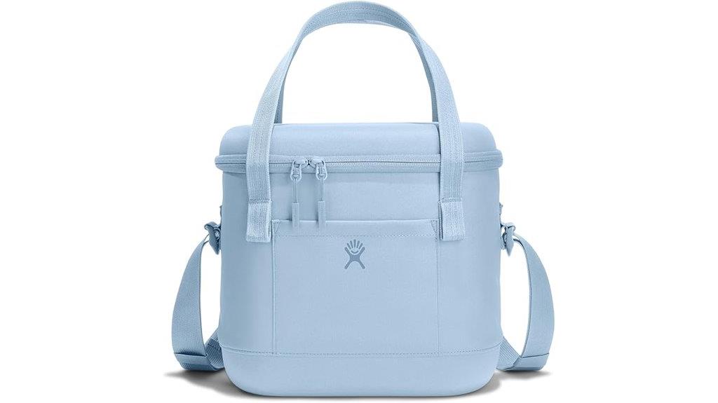 insulated blue cooler bag