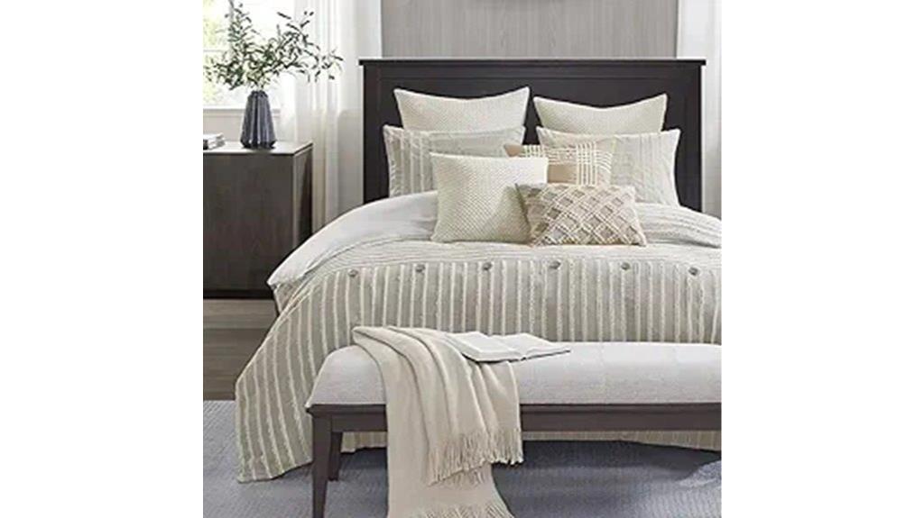 king comforter set buttons