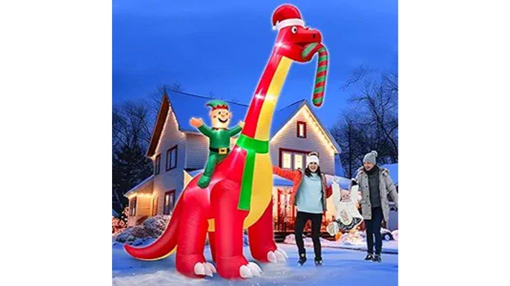 large christmas inflatable dinosaur