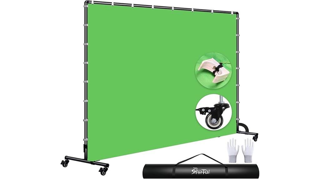 large green screen setup