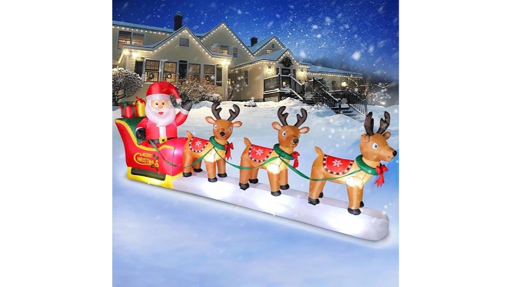 large inflatable santa sleigh