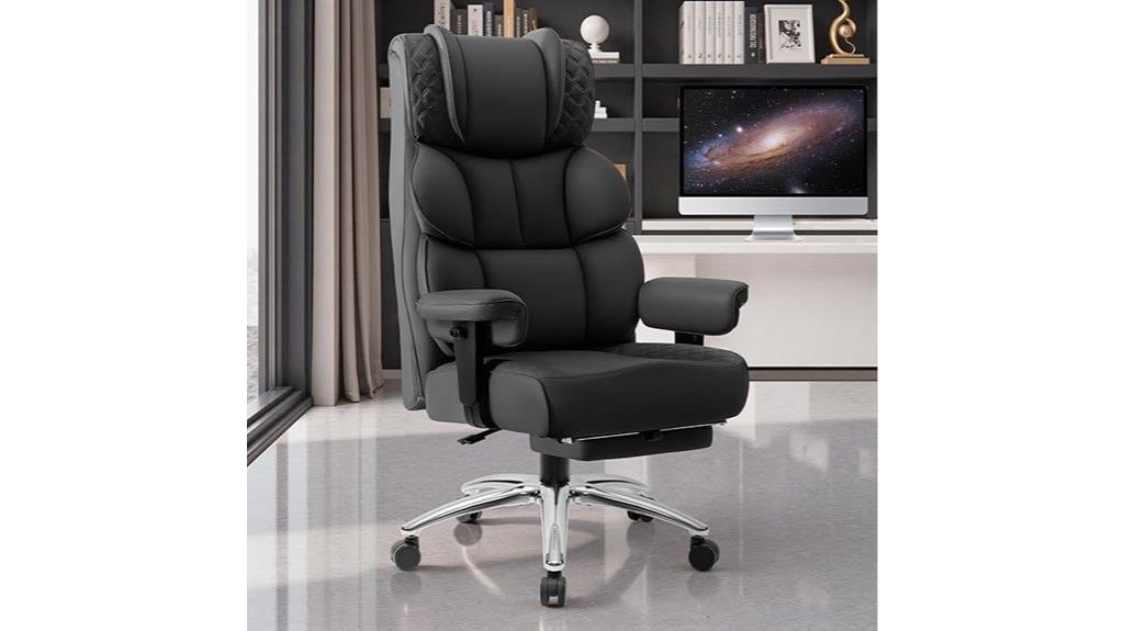 large leather gaming chair