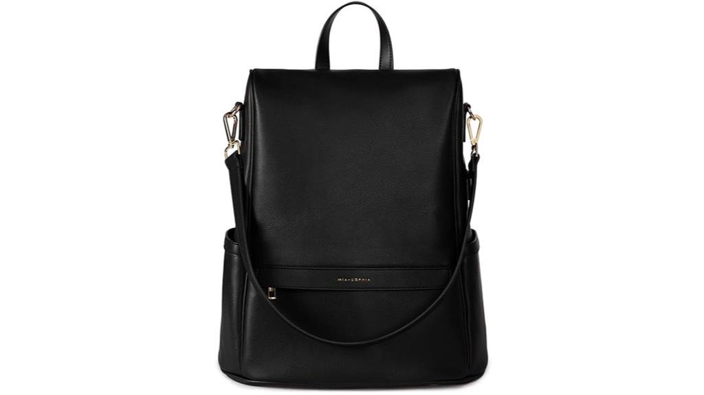 leather diaper backpack with usb