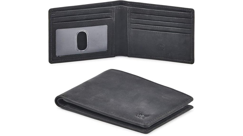 leather rfid slim wallet