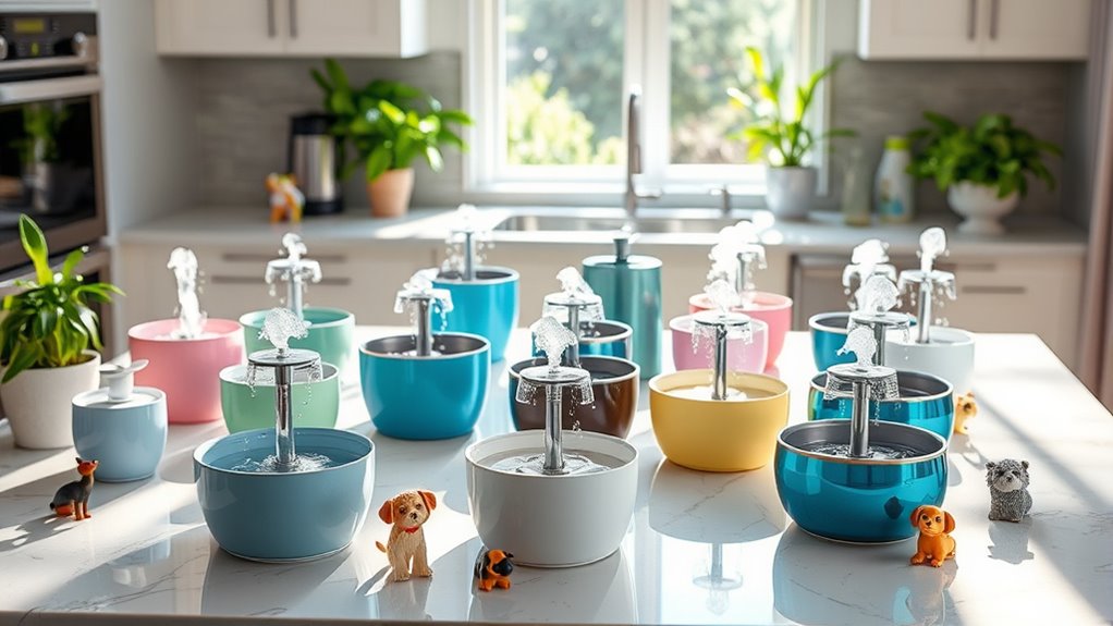 luxury automatic pet fountains