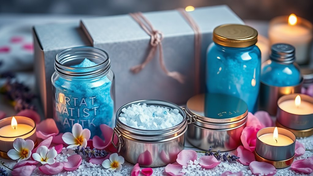 luxury bath oil and salt sets