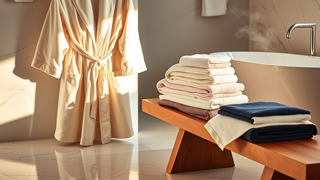 luxury bathrobe towel sets