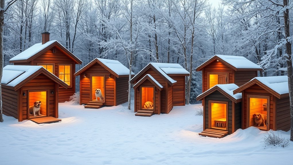 luxury heated outdoor pet houses