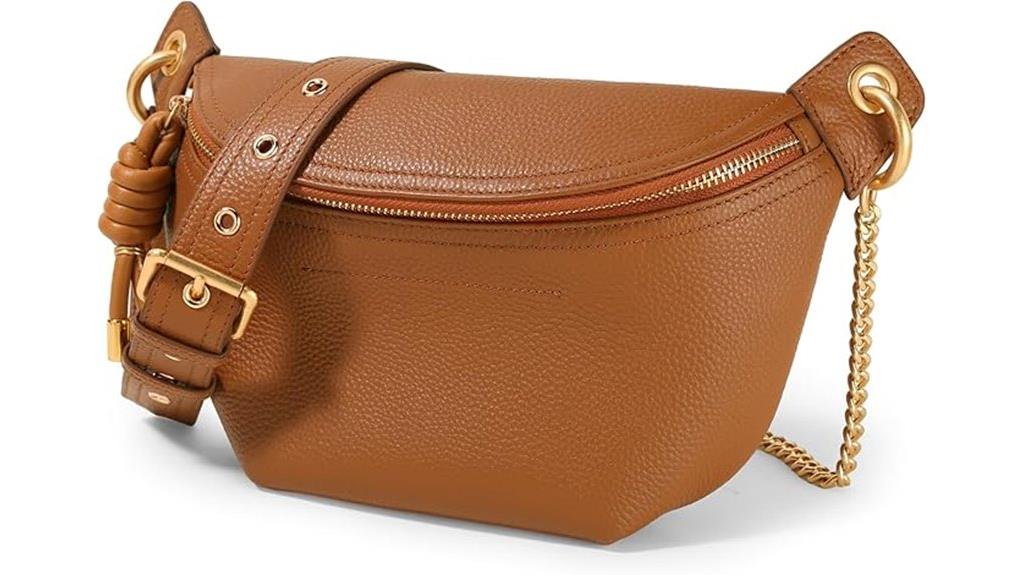 luxury leather waist bag