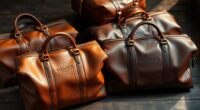 luxury leather weekend bags
