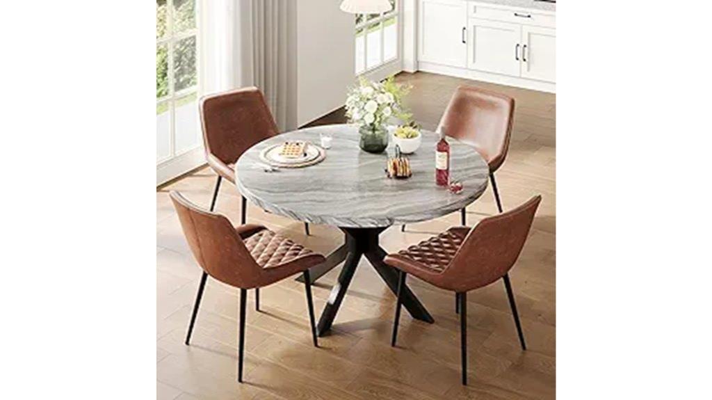 marble top dining set