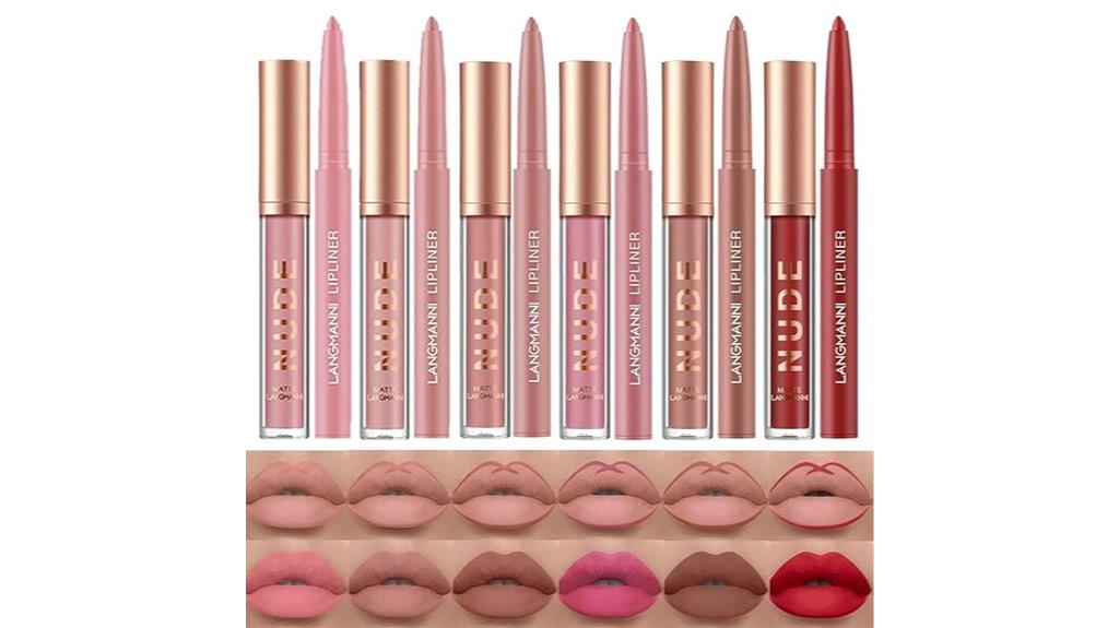 matte lipstick and lipliners set