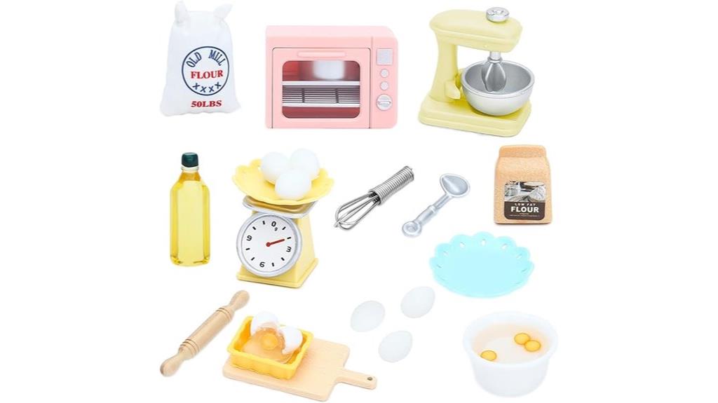 miniature dollhouse kitchen set