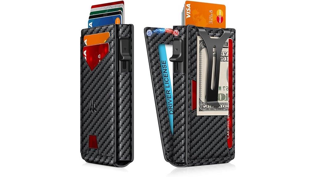 minimalist rfid wallet with clip