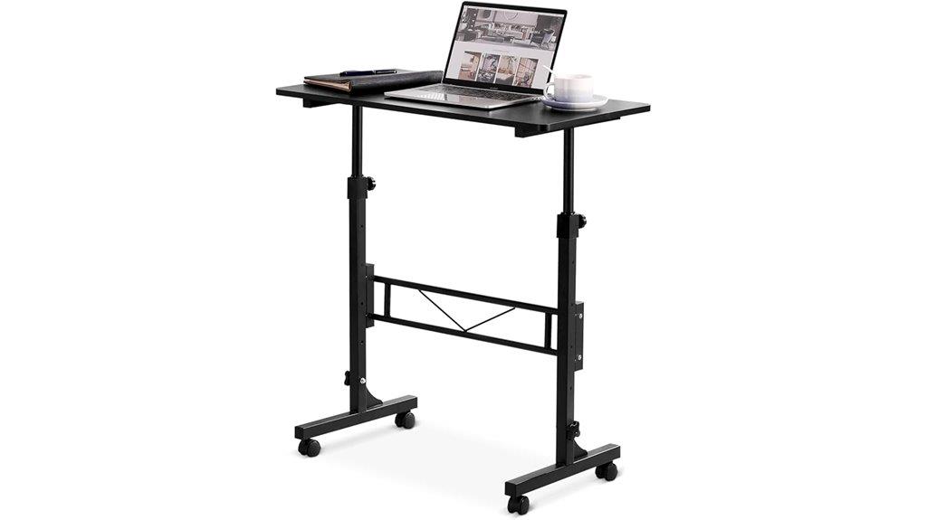 mobile height adjustable desk