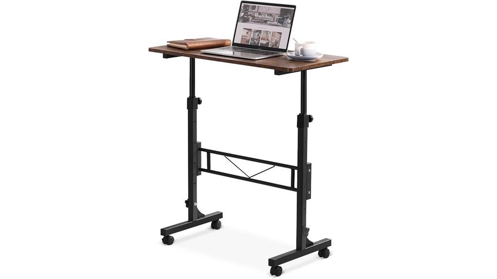 mobile height adjustable desk