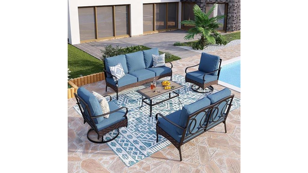 modern 5 piece patio set