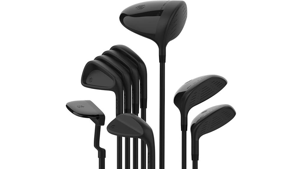 nine graphite shaft golf clubs