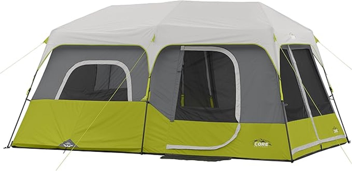 nine person green instant tent