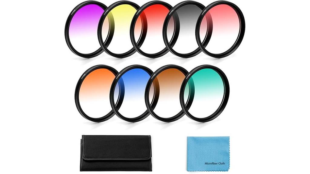 nine piece 55mm filter set