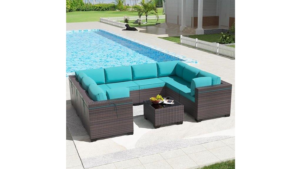 nine piece patio set