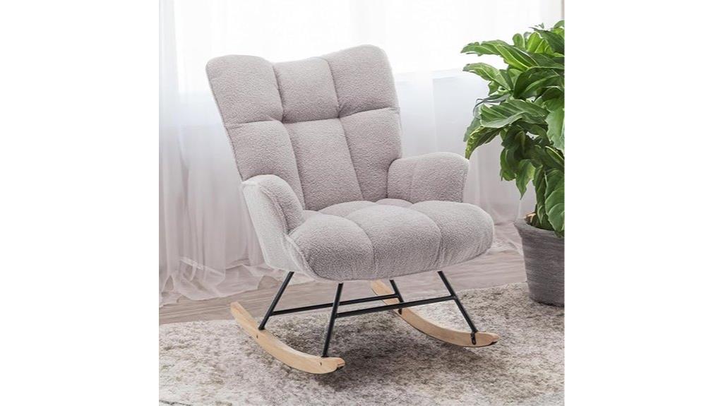 nursery and living room upholstered glider