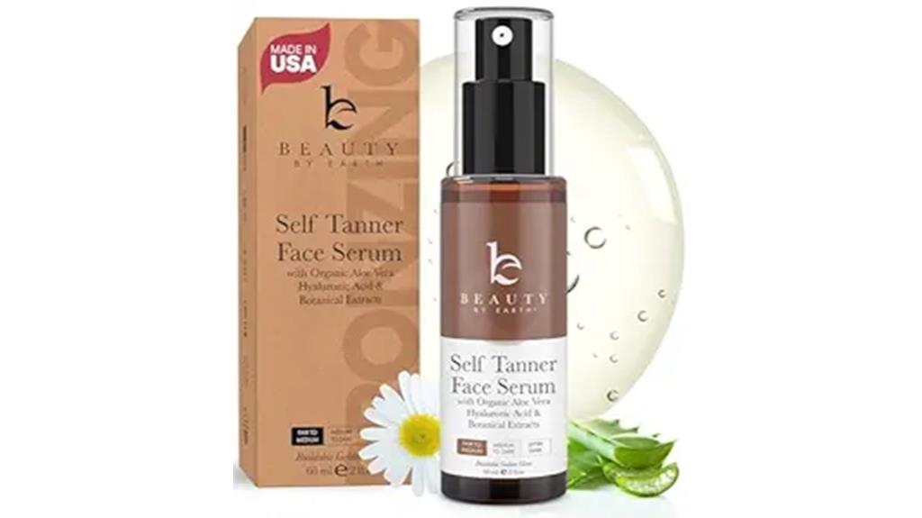 organic face tanner serum