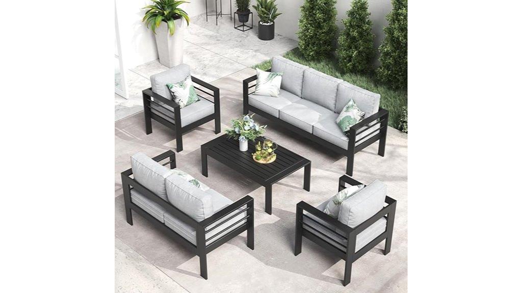 outdoor aluminum patio set
