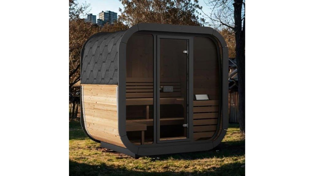 outdoor sauna for four