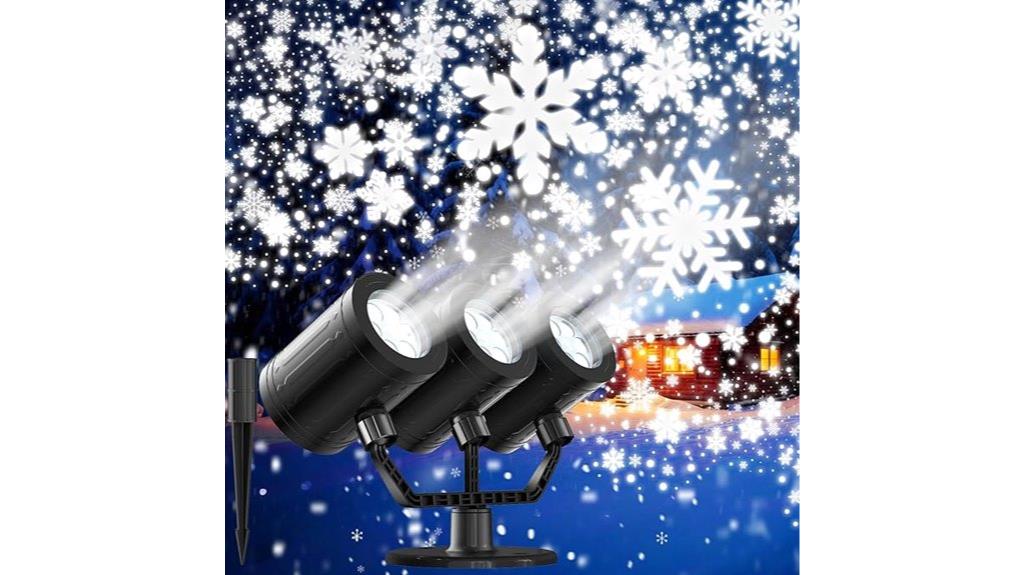 outdoor snowflake lights