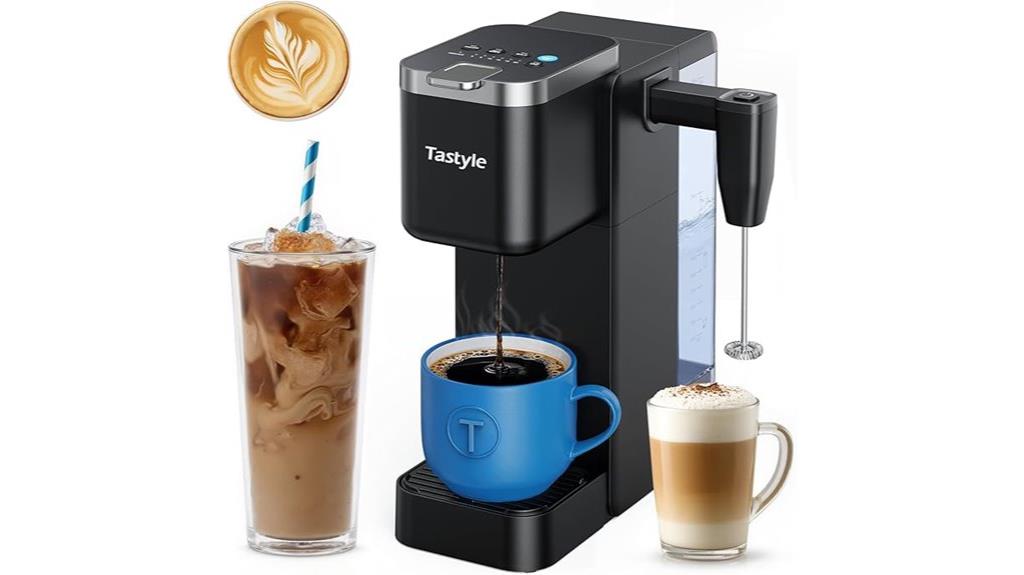 personal coffee maker with frother