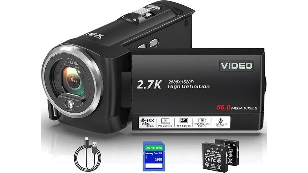 qhd 2 7k camcorder bundle