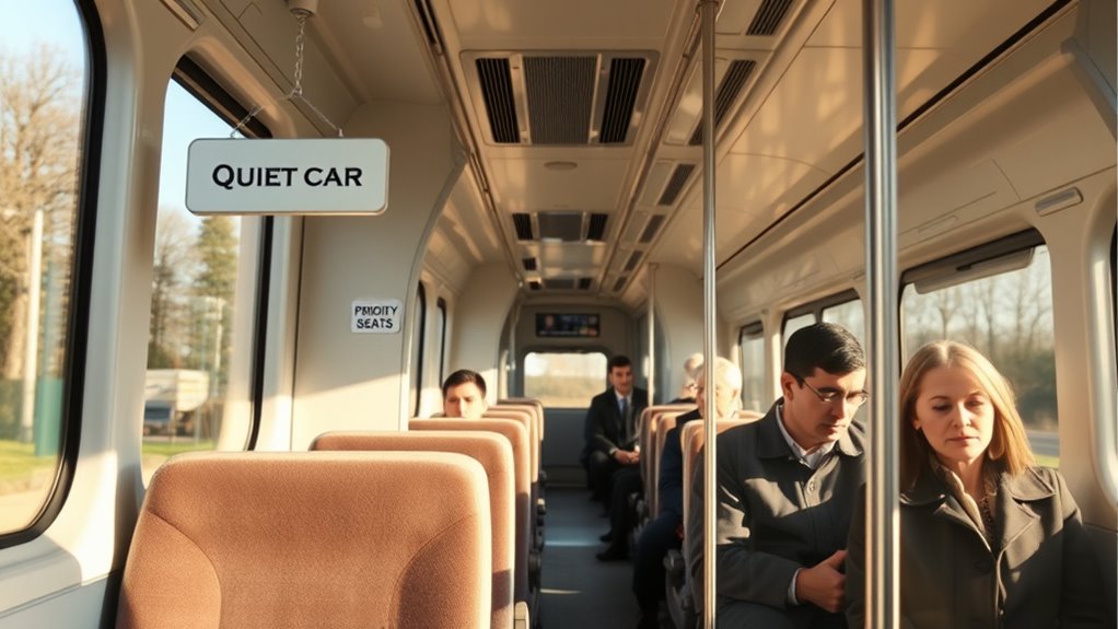 quiet cars and priority seating