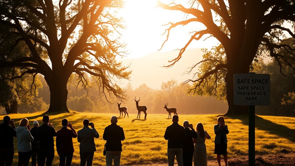 respect wildlife observation boundaries