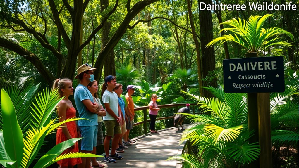 respectful rainforest wildlife observation
