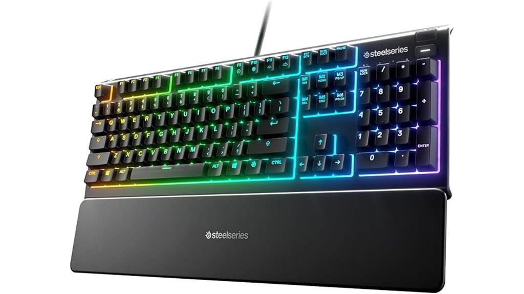 rgb illuminated gaming keyboard