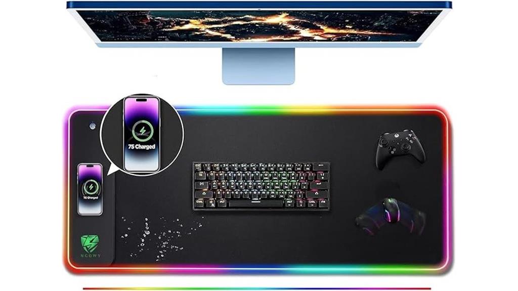 rgb wireless gaming mat
