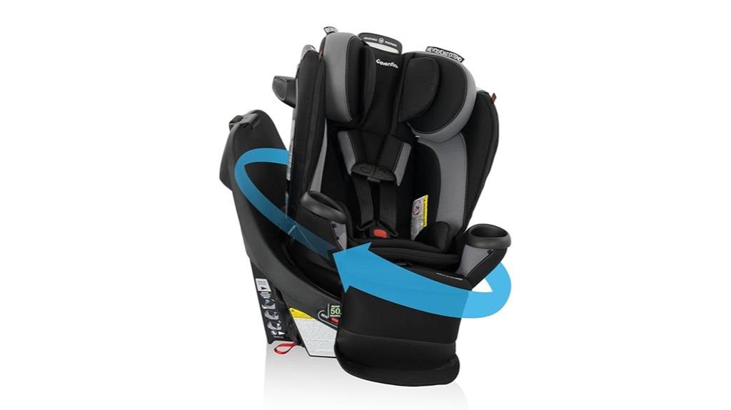 rotatable extendable convertible seat