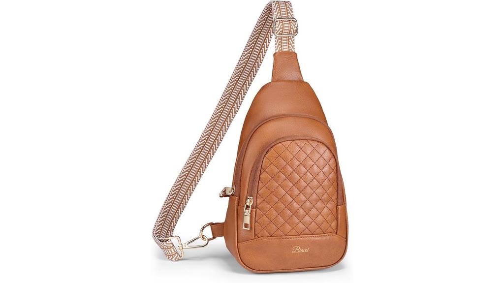 secure vegan leather crossbody