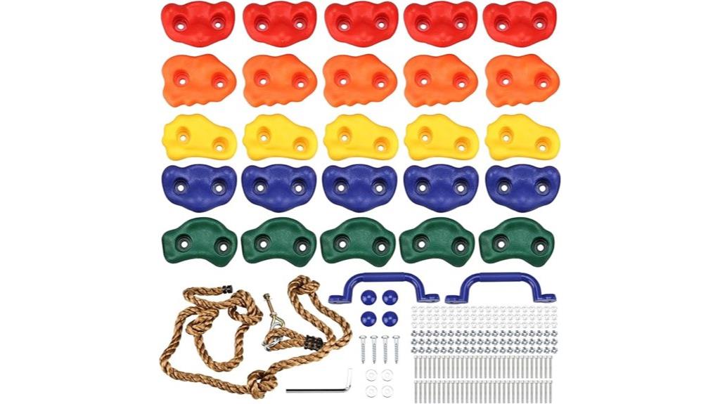 set of 25 climbing holds
