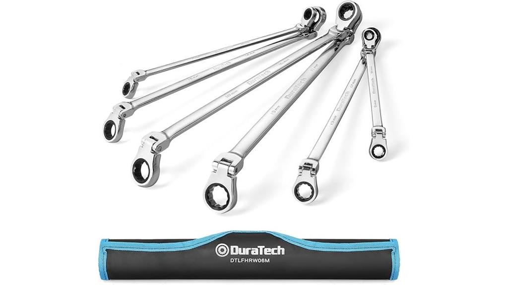 six piece metric wrench set