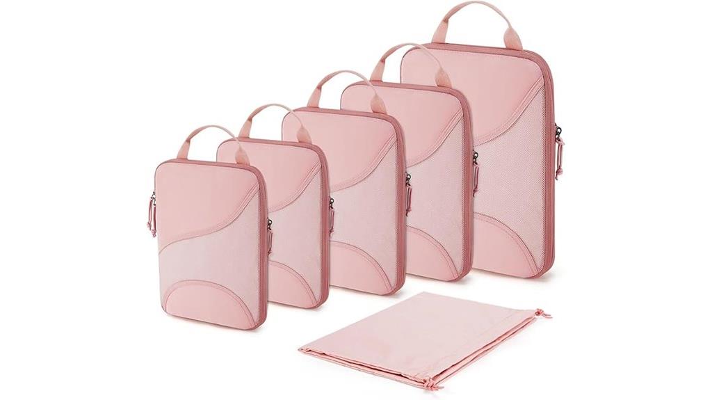six piece packing cube set