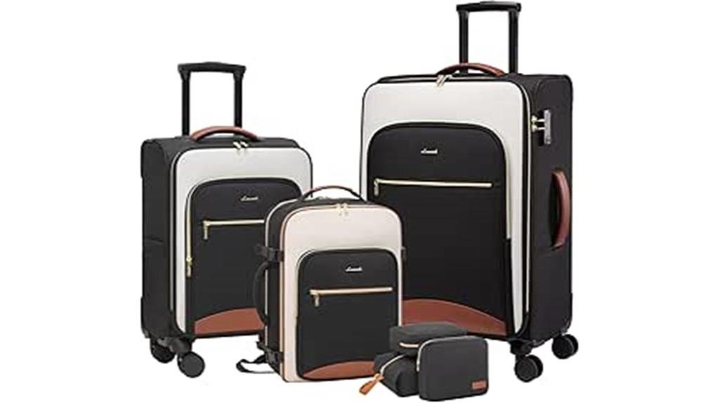 six piece women s luggage set