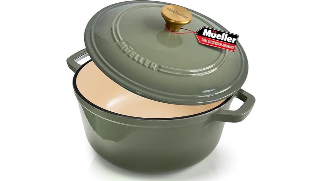 six quart enameled cast iron